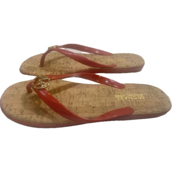 Michael Michael Kors Jet Set Red Jelly Thong Sandals/Flip Flops - Women's Size 9 - Picture 2 of 8
